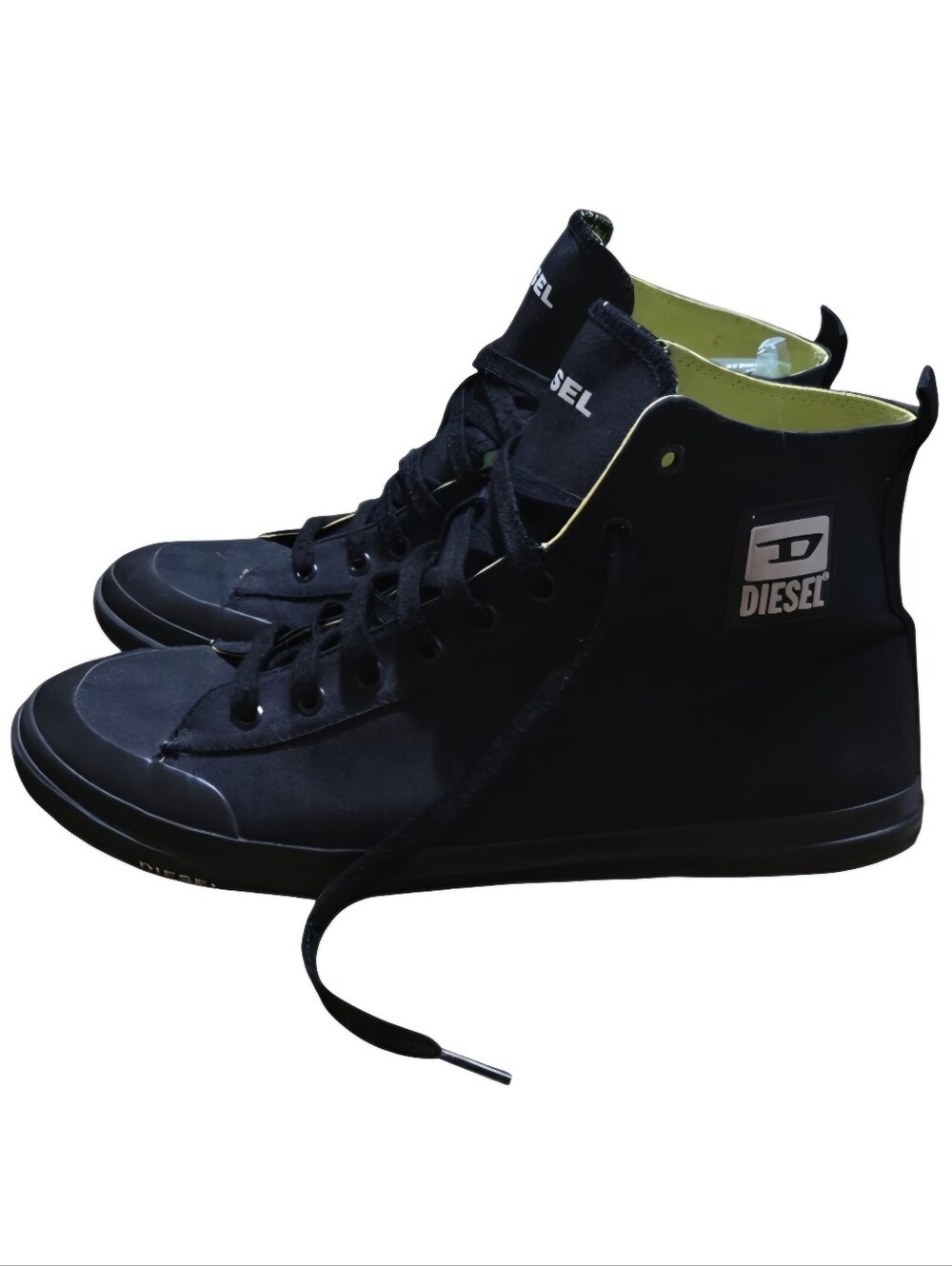 Diesel S-Astico Men’s Mid Top Black Cancas Sneakers Size 12 - Picture 4 of 15